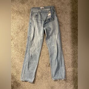 Agolde criss cross jeans. Light wash. Size 24 but fits size 25 or 26.